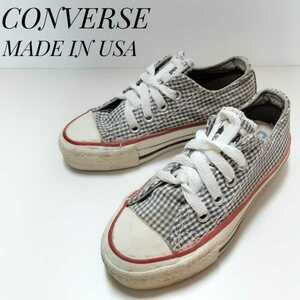  самый цена! редкий не продается!90s Vintage USA производства! Converse все Star высококлассный парусина спортивные туфли распроданный! серебристый жевательная резинка в клетку 9 1/2 16cm соответствует 
