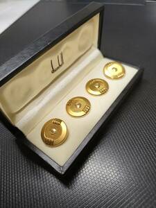  Dunhill dunhill cuffs cuff links d Logo button type Gold color 