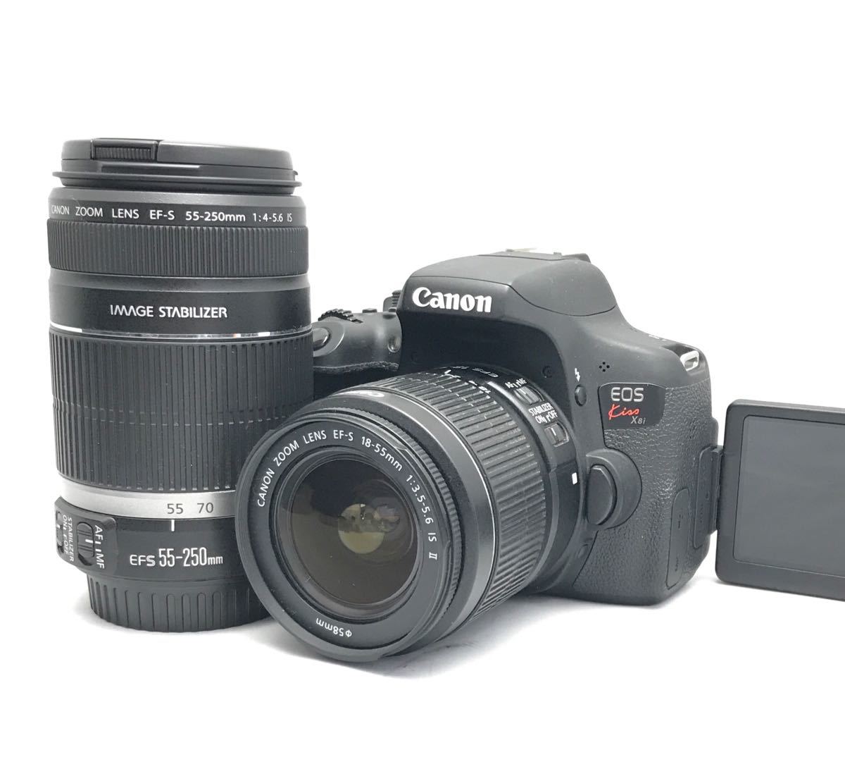 カメラ デジタルカメラ Canon EOS kiss x5 Wレンズ 即利用可能 安心フルセット 簡単にボかせる 