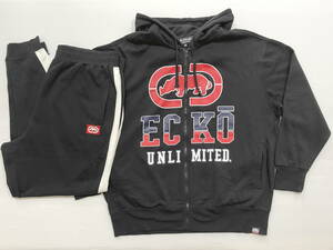 4L 大きいサイズ エコー パーカー セットアップ ECKO UNLTD　　 フーディースウェット 上下 ビッグロゴ デカロゴ 石瀬4685