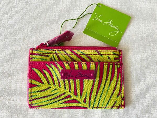 日本未発売 Vera Bradley スリムコインパース Slim Coin Purse フック付小銭入 新品未使用 Palm Fronds