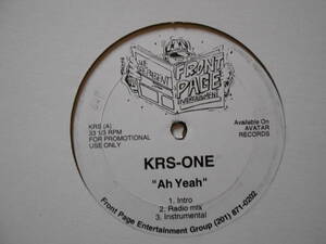 ●輸入盤１２” ＥＰ【新品】★KRS - ONE　～　Ah Yeah (プロモ盤）