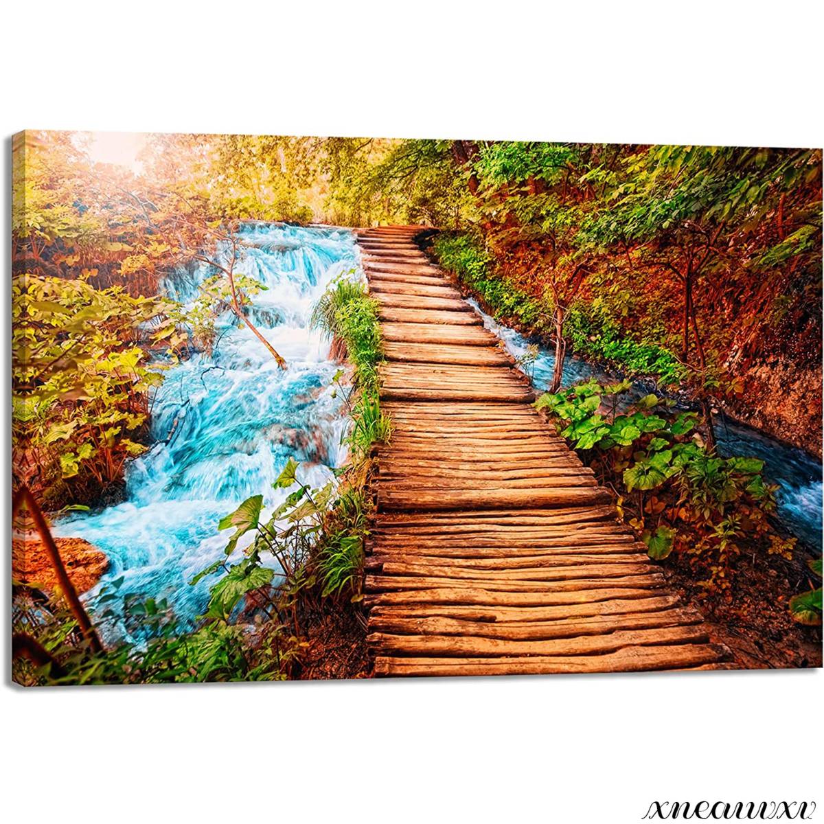 Natural scenery art panel nature mountain stream spectacular view interior wall hanging room decoration decoration redecoration interior living room canvas art painting fashion appreciation, artwork, painting, graphic