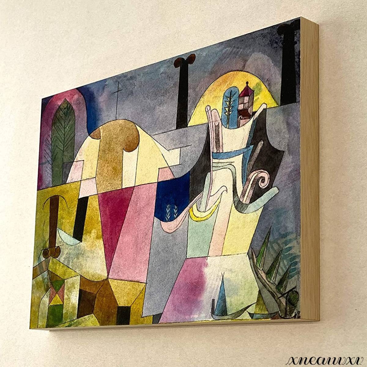 Paul Klee Black Column in a Landscape Art Panel Famous Painting Reproduction Wooden Interior Wall Hanging Landscape Decorative Painting Canvas Painting Stylish Modern Interior, Artwork, Painting, acrylic, Gash