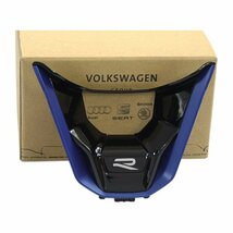 【M's】 VW T-Cross C1 2019y- パサート B8 3C 2021y- 純正品 Rロゴ ステアリングホイール トリム ブルー 130059 5H0419659DTCB_画像2