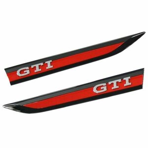 【M's】 VW GOLF8 GTI CD 2021y- 純正 GTIロゴ サイド エンブレム左右 レッド 130053 5H0853688 5H0853688A フォルクスワーゲン ゴルフ8 赤