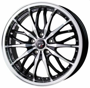 【M's】 プレシャス HM-3 4本セット メタリックブラックポリッシュ BK/P 18x7.0J 5H PCD 100 +48 Precious アルミホイール HOT STUFF