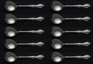 * Lucky wood oru rare n soup spoon 10P18-8 stainless steel mirror finish made in Japan new goods 