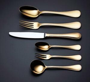 * Lucky wood 24 gold finish French accent cutlery (6 kind ) each 5ps.@ total 30P high class 18-10 stainless steel use 24 gold finishing made in Japan new goods 