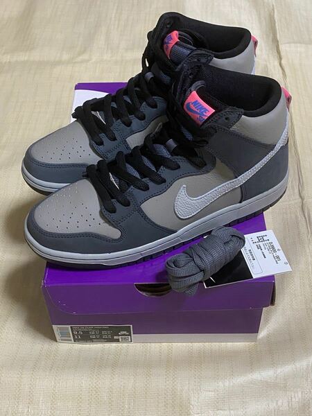 新品同様　27.5cm NIKE SB DUNK HIGH PRO Medium Grey ナイキ　ダンク SB