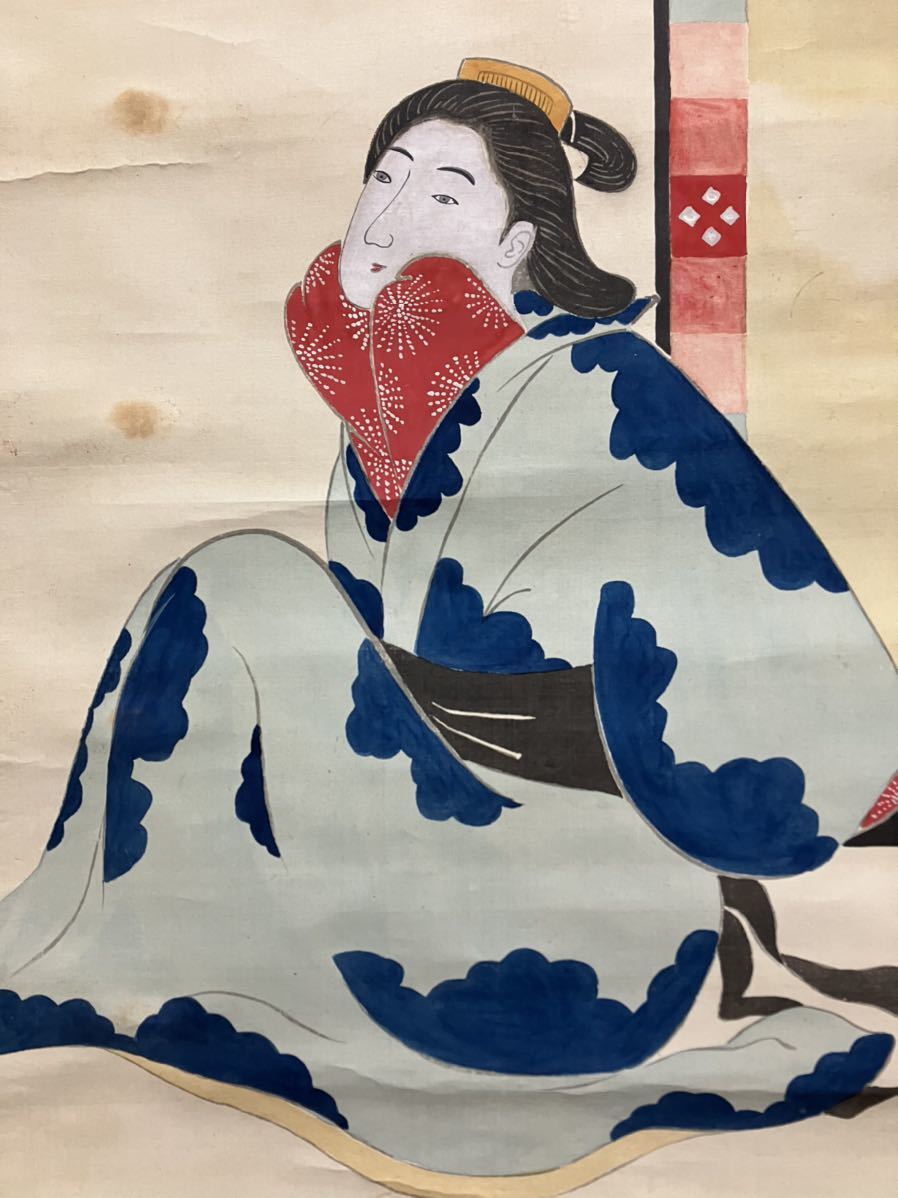 ヤフオク! 掛軸 肉筆美人画 浮世絵、版画の落札相場・落札価格