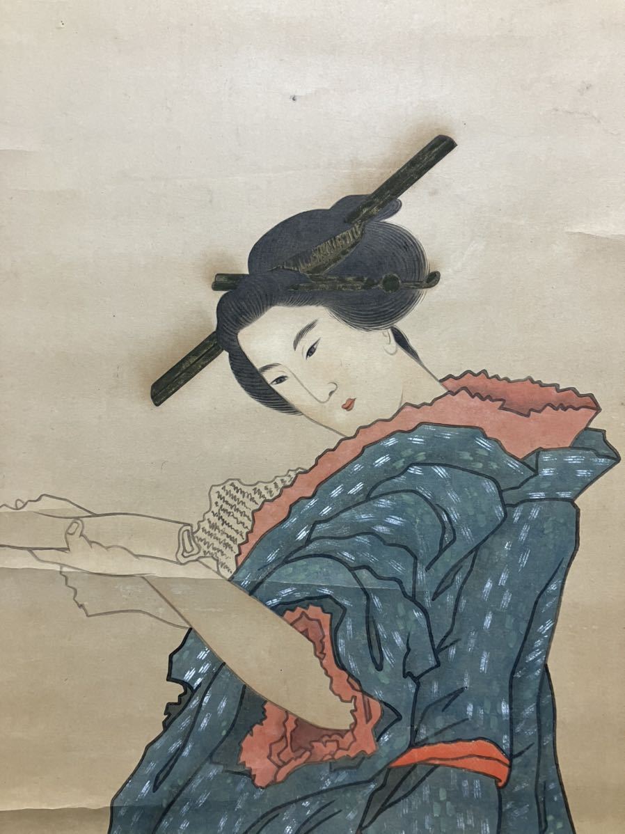 ヤフオク! 掛軸 肉筆美人画 浮世絵、版画の落札相場・落札価格