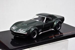 【イクソ】1/43 シボレー コルベット C3 スティングレー カスタム 1972年 グリーンメタリックのダイキャスト製ミニカー