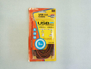 ◆USBケーブル ５m＜USB(A)オスーUSB(B)オス＞　（USB2-50RB/SANWA SUPPLY）新品◆