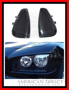 [ black / valve(bulb) & socket attaching ]06-10y Dodge Charger corner side lai playing cards head front reflector original type 