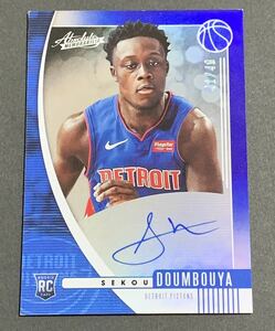 2019-20 Panini Absolute Sekou Doumbouya Auto /49 No.RA-SKD RC Rookie Pistons NBA ドゥンブヤ　サイン　ルーキー　49枚限定