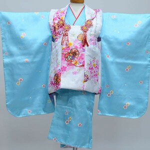  "Семь, пять, три" 3 лет 3 лет три лет три лет женщина . девочка кимоно hifu предмет праздничная одежда полный комплект сон . новый товар ( АО ) дешево рисовое поле магазин NO24227