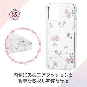  new goods * including postage Elecom iPhone 12 mini for 5.4 -inch hybrid case ( rose )+ blue light cut liquid crystal protection film regular price =3.7 thousand jpy A2398.