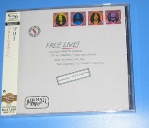 ♪♪ 未開封 高音質 SHM-CD ！！　フリー 「Free live ! 」+7 　2010発売盤　♪♪