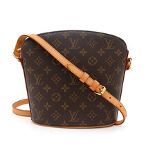 中古良品 ルイヴィトン LOUIS VUITTON ショルダーバッグ モノグラム ドルーオ M51290 フランス製 ブラウン ブランドバッグ クロスボディ_画像1