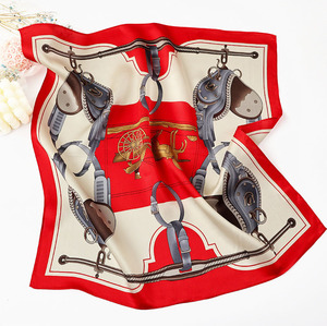  free shipping [ sale ] elegant fantasy horse pattern entering 100% silk small scarf 04383c