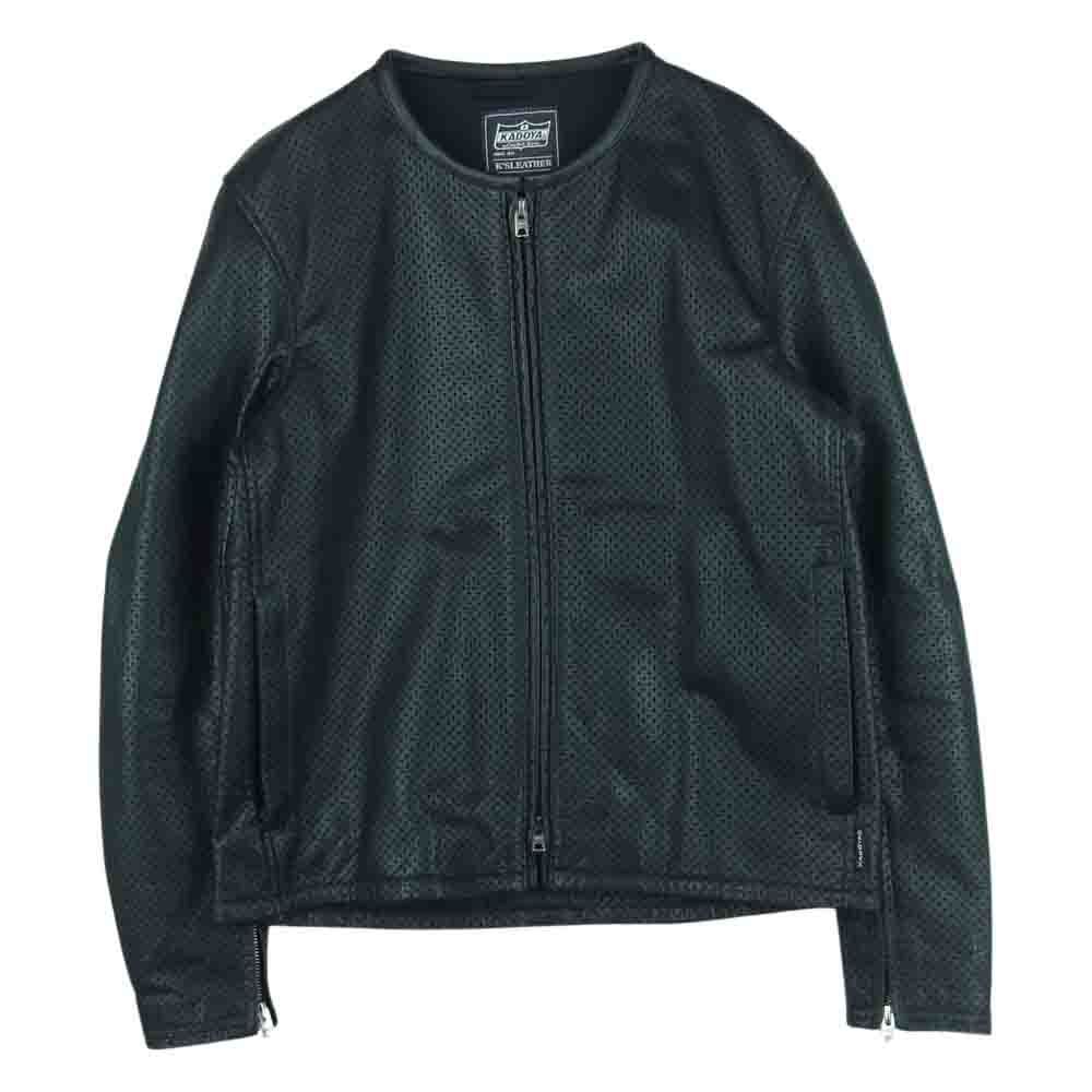 カドヤKADOYAパンチングレザーPLJ-PTD Lシングル レザージャケット 革