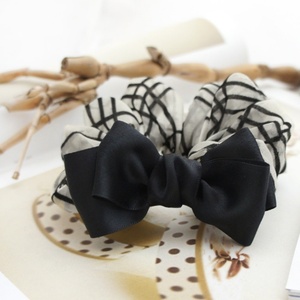  free shipping * immediate payment! one rank on. hair accessory pretty stylish easy hair arrange * elastic / white black ribbon 