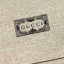 グッチ「 GUCCI 」折財布保存ポーチ（1119）保存袋 付属品 コインケース・二つ折り財布用 13.5×12.5cm フラップタイプ 布製_画像3