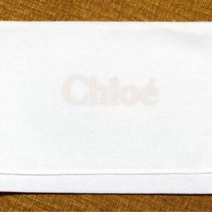 クロエ 「 Chloe 」 中型財布用保存袋(1127)正規品 内袋 布袋 付属品 フラップタイプ 20.5×14cm ホワイト