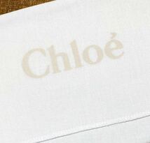 クロエ 「 Chloe 」 長財布用保存袋（1128）正規品 付属品 内袋 布袋 フラップタイプ 22×15cm ホワイト _画像3
