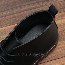 M516☆新品メンズ　アンクルブーツ　レースアップ　つま先丸い　ブラック　２５ｃｍ～２9.5ｃｍ_画像4