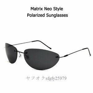 N213☆新品マトリックスネオスタイル偏光サングラス 超軽量 縁なし デザインサングラス