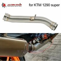 O851☆新品Alconstar-オートバイステンレス鋼排気ミドルマフラーパイプで ktm 1290 スーパーデューク R 2014 2015 2016 レース_画像1