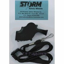 M439☆新品ストーム セーフティー ホイッスル Storm Safety Whistle (ブラック)_画像1