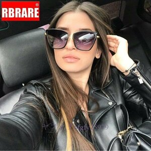 N334☆新品RBRARE 合金キャットアイサングラス女性勾配レンズサングラスヴィンテージ金属 Oculos Feminino 旅行ドライビング Gafas デゾル