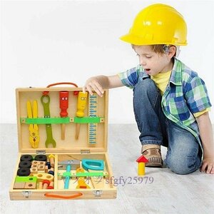 P045☆新品教育玩具子供おもちゃ大工の道具セット