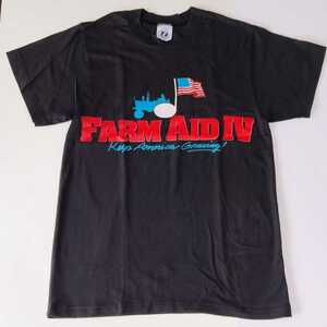 【90年 FARM AID IV】ファーム・エイド フェス Tシャツ / LOGO7 Lサイズ / Neil Young, Guns N' Roses, Lou Reed, Jackson Browne