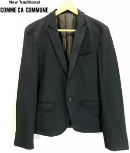  postage 710 jpy ~ new goods COMME CA COMMUNE 1B tailored jacket L men's made in Japan black 1. button black formal casual 1. Comme Ca ko Mu n