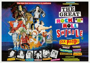 Плакат Великобритании «Великий рок -н -ролл мошенник» ★ Секс пистолеты/секс пистолеты/панк/Сид Бисас