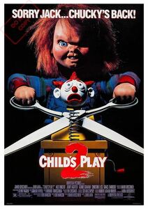 US version poster [ child * Play 2](Child's Play 2/Chucky 2) 1990* tea  key /gdo*gai doll /bati doll 