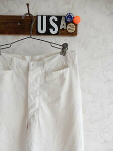  condition excellent!40s? Vintage military wide pants the US armed forces navy the truth thing genuine article USA made America American old clothes 40 period cotton 100 Vintage white 