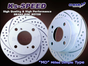 MD-8021 HIJET* Hijet S321V/S321W,S331V/S331W for Front(SOLID DISC) left right SET*MD dimple rotor [ non penetrate hole + curve 6ps.@ slit ]
