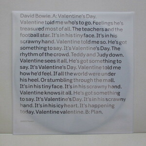 DAVID BOWIE-Valentine's Day (EU 2013 Limited Picture Disc)