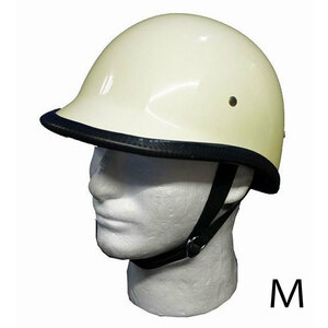 装飾用ハーフヘルメット　タイプ：ジョッキー　HA-03－アイボリー－サイズM