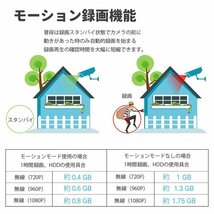 ワイヤレス防犯 防犯システム 無線 200万画素 wifi接続 工事不要 1080P録画 8CH 技適マーク有(8台カメラ+NVRレコーダー+1TB HDD) _画像3