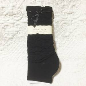  new goods black ribbon attaching leg warmers / leg cover black 