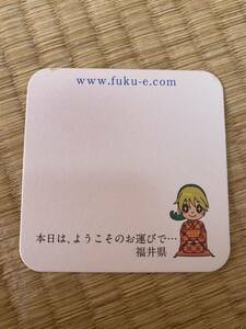 ふくい女性落語大会 キャラクター コースター 非売品 グッズ ちりとてちん 小浜