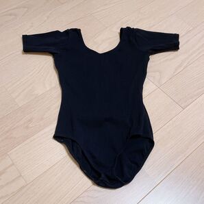 レオタード バレエ 黒 無地 ジュニア 大人