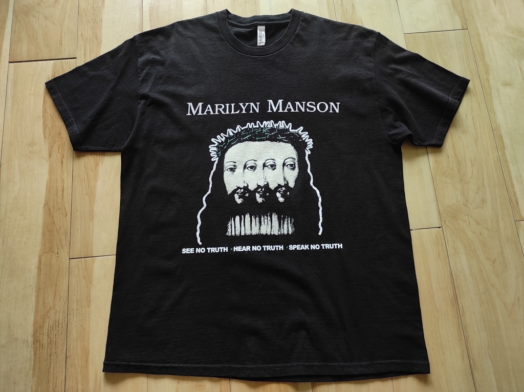 希少 MARILYN MANSON BELIEVE Tシャツ サイズL-