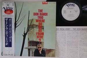 LP Don Randi Trio Where Do We Go From Here? 23MJ3393 VERVE Japan Vinyl プロモ /00260